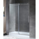 LEON SERIES 60 IN. BY 76 IN. FRAMELESS SLIDING SHOWER DOOR IN BRUSHED NICKEL WITH HANDLE