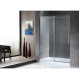 LEON SERIES 60 IN. BY 76 IN. FRAMELESS SLIDING SHOWER DOOR IN BRUSHED NICKEL WITH HANDLE