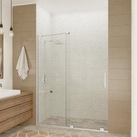 LONGBOAT SERIES 60 IN. X 76 IN. SEMI-FRAMELESS SHOWER DOOR WITH TSUNAMI GUARD