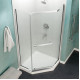 CASTLE SERIES 49 IN. X 72 IN. SEMI-FRAMELESS SHOWER DOOR WITH TSUNAMI GUARD