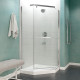 CASTLE SERIES 49 IN. X 72 IN. SEMI-FRAMELESS SHOWER DOOR WITH TSUNAMI GUARD