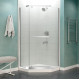 CASTLE SERIES 49 IN. X 72 IN. SEMI-FRAMELESS SHOWER DOOR WITH TSUNAMI GUARD