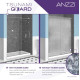 RHODES SERIES 60 IN. X 76 IN. FRAMELESS SLIDING SHOWER DOOR WITH HANDLE