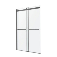 KAHN SERIES 48 IN. X 76 IN. FRAMELESS SLIDING SHOWER DOOR WITH HORIZONTAL HANDLE