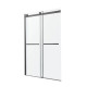 KAHN SERIES 48 IN. X 76 IN. FRAMELESS SLIDING SHOWER DOOR WITH HORIZONTAL HANDLE