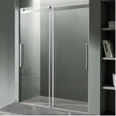 STELLAR SERIES 48 IN. X 76 IN. FRAMELESS SLIDING SHOWER DOOR WITH HANDLE