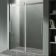 STELLAR SERIES 48 IN. X 76 IN. FRAMELESS SLIDING SHOWER DOOR WITH HANDLE