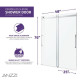 STELLAR SERIES 48 IN. X 76 IN. FRAMELESS SLIDING SHOWER DOOR WITH HANDLE