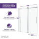 STELLAR SERIES 60 IN. X 76 IN. FRAMELESS SLIDING SHOWER DOOR WITH HANDLE