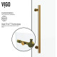 VIGO Elan Frameless Sliding Glass Shower Door in Matte Brushed Gold with Handle