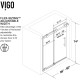 VIGO Elan Frameless Sliding Shower Door in Matte Black with Handle