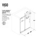 VIGO Elan Frameless Sliding Shower Door in Matte Black with Handle