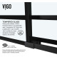 VIGO Elan Frameless Sliding Shower Door in Matte Black with Handle