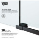 VIGO  Elan Adjustable Frameless Sliding Shower Door in Matte Black