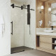 VIGO  Elan Adjustable Frameless Sliding Shower Door in Matte Black