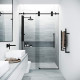 VIGO  Elan Adjustable Frameless Sliding Shower Door in Matte Black