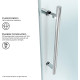 VIGO Elan Adjustable Frameless Sliding Shower Door