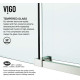 Elan E-class  Frameless Sliding Shower Door in Stainless Steel with Clear Glass and Handle