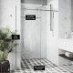 Elan E-class  Frameless Sliding Shower Door in Stainless Steel with Clear Glass and Handle