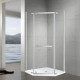 Shower door with base LY1206 Polished chrome