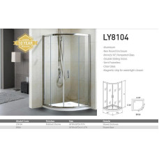 Shower door and base LY8104 Polished chrome