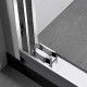 Shower door System LY3301 Brushed nickel, Polished chrome or Matte black