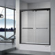 Shower door System LY3301 Brushed nickel, Polished chrome or Matte black
