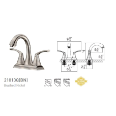 Widespread Two-Handle Bathroom Faucet 21013Q(BN)