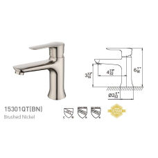 Single Handle Bathroom Faucet 15301QT