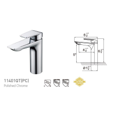 Single Handle Bathroom Faucet 11401QT(PC)