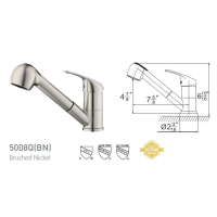 Single Handle Pull-Down Kitchen Faucet 5008Q(BN)