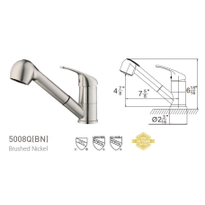 Single Handle Pull-Down Kitchen Faucet 5008Q(BN)