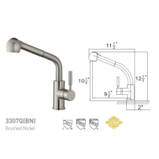 Single Handle Pull-Down Kitchen Faucet 3307Q(BN)