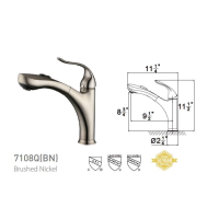 Single Handle Pull-Out Kitchen Faucet 7108Q(BN)