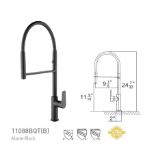 Handle Pull-Down Kitchen Faucet 11088QT