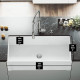 Matte Stone Farmhouse Composite 36 in. 0-Hole N/A Single Bowl Kitchen Sink with 1 Strainer in Matte White