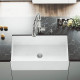 Matte Stone Farmhouse Composite 33 in. 0-Hole N/A Single Bowl Kitchen Sink with 1 Strainer in Matte White