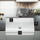 Matte Stone Farmhouse Composite 33 in. 0-Hole N/A Single Bowl Kitchen Sink with 1 Strainer in Matte White