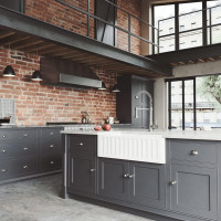 VIGO 33" Matte Stone Farmhouse Kitchen Sink