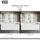VIGO 33" Matte Stone Farmhouse Kitchen Sink