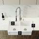VIGO 33" Casement Front Matte Stone Double Bowl Farmhouse Kitchen Sink