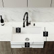 VIGO 30" Square Front Matte Stone Farmhouse Kitchen Sink