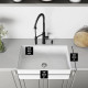 Matte Stone Farmhouse Composite 30 in. 0-Hole N/A Single Bowl Kitchen Sink with 1 Strainer in Matte White