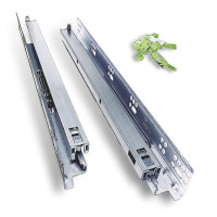 FGV EXSC1821K6AV EXCEL Undermount Slide L=457mm (18") full extension soft-close for 5/8" (16mm) side panels and 21" deep cabinets, w/ up/down adjustment on DM; Includes 4-way adjustable front locking devices; (6 sets/box;)