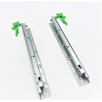 EXCEL Undermount Slide L=533mm (21") full extension soft-close for 5/8" (16mm) side panels and 24" deep cabinets, w/ up/down adjustment on DM; Includes 4-way adjustable front locking devices; (6 sets/box;