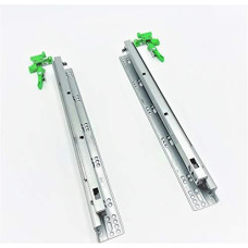 EXCEL Undermount Slide L=533mm (21") full extension soft-close for 5/8" (16mm) side panels and 24" deep cabinets, w/ up/down adjustment on DM; Includes 4-way adjustable front locking devices; (6 sets/box;