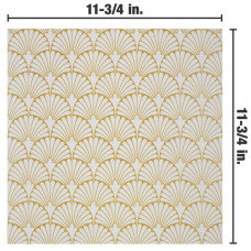 Art Deco Manhattan White 11-3/4