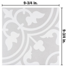 Arte Soft Grey 9-3/4"x9-3/4" Porcelain F/W Tile