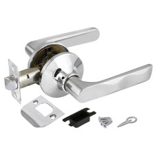 Handle with Lockset Basic American Chrome Passage