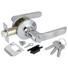 Handle with Lockset Basic American Chrome Keyed